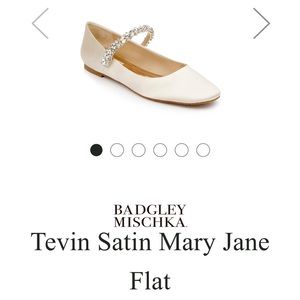 Badgley Mischka satin Mary Jane flat